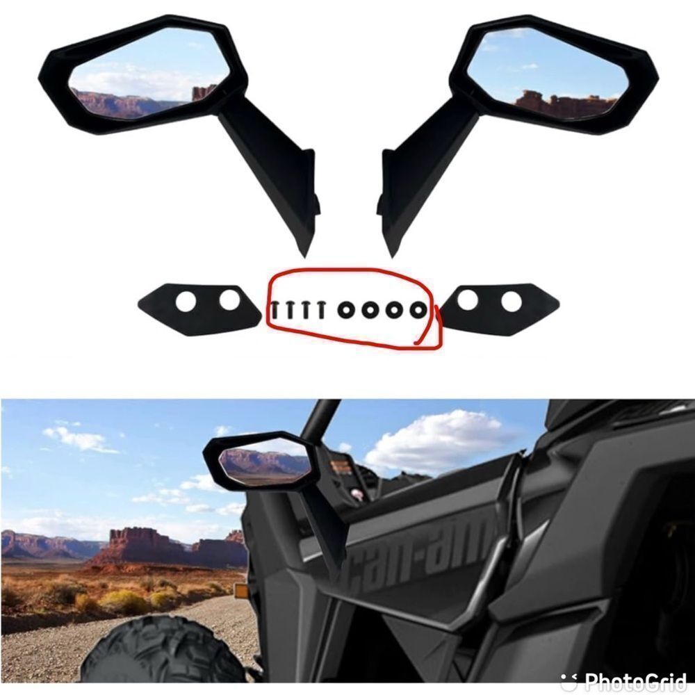 Front Door Rear View Side Mirrors Compatible Can Am Maverick X3/X3 MAX 2017-2021